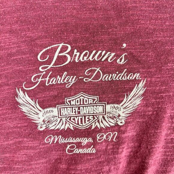 Harley-Davidson Women's Brown Graphic Tee XL Short Sleeve Casual - Picture 6 of 8